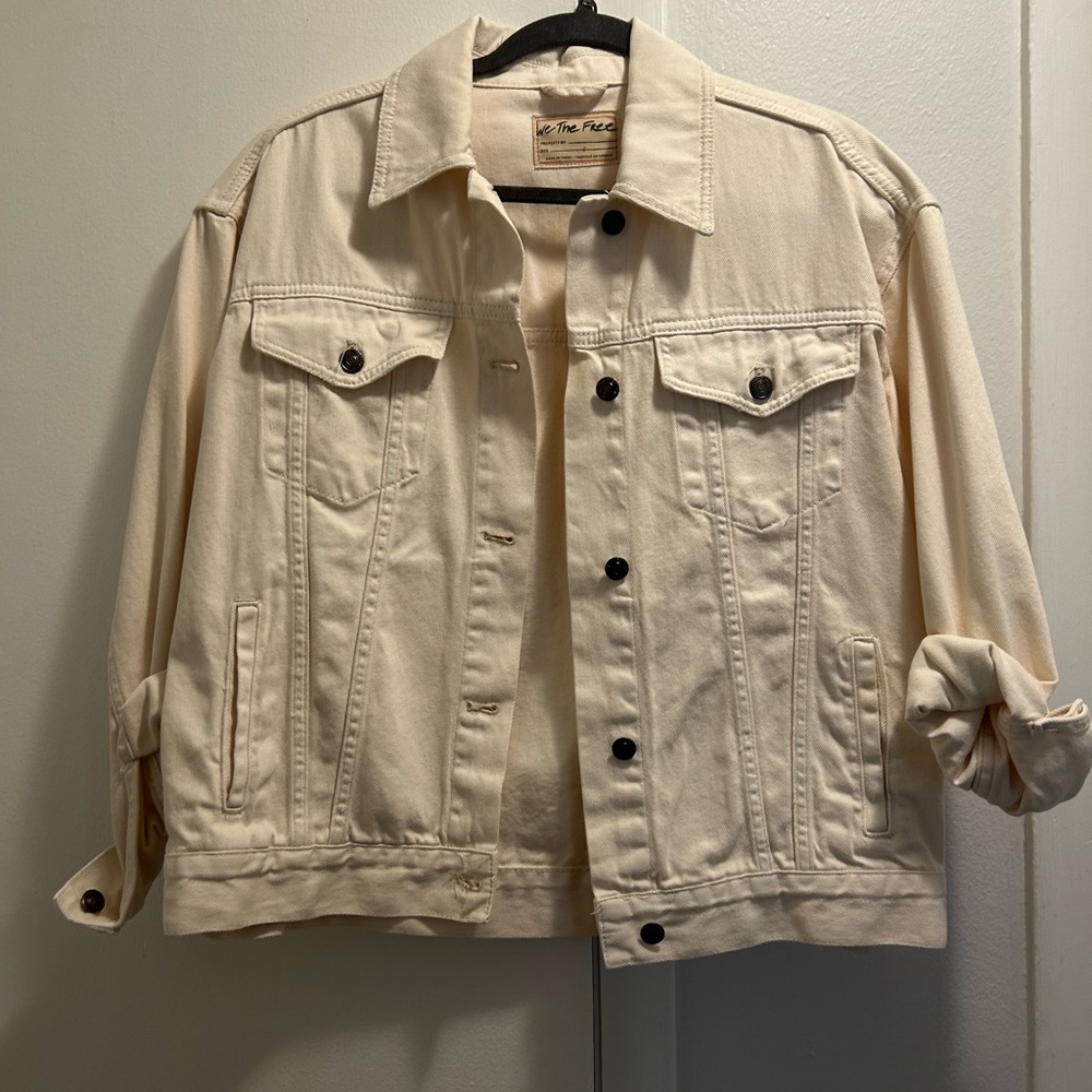Cream Denim Jacket